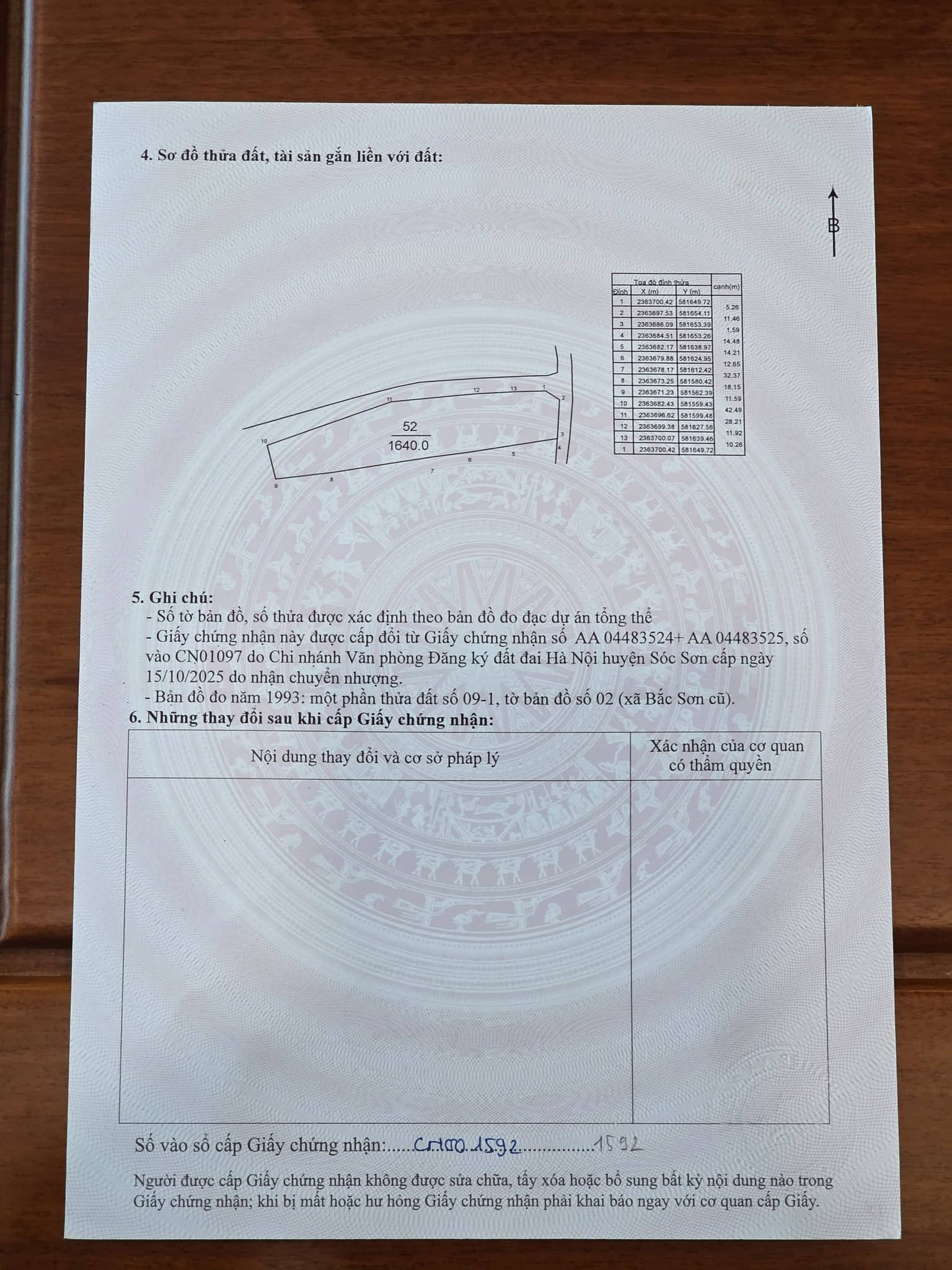 Chủ gửi bán lô 1.640m2 lô góc 2 mặt thoáng sổ hồng chính chủ giá chưa tới 5tr